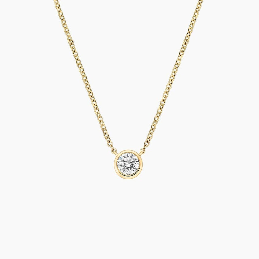 Lab Grown Diamond Bezel Prong Pendant