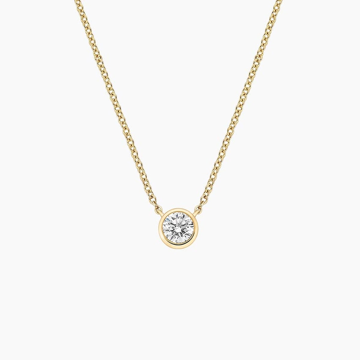 Don Key bezel diamond pendant