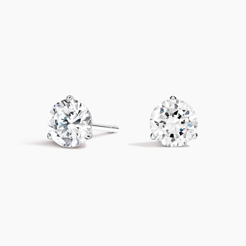 Lab Grown Diamond 3 Prong Stud Earring