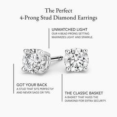 Lab Grown Diamond 4 Prong Stud Earring