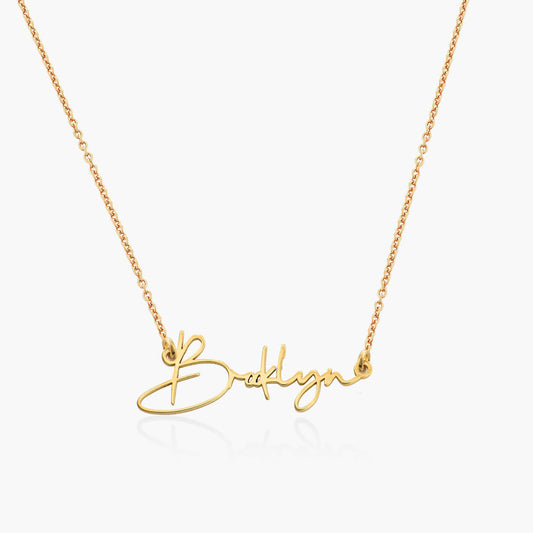 14k Gold Custom Script Necklace