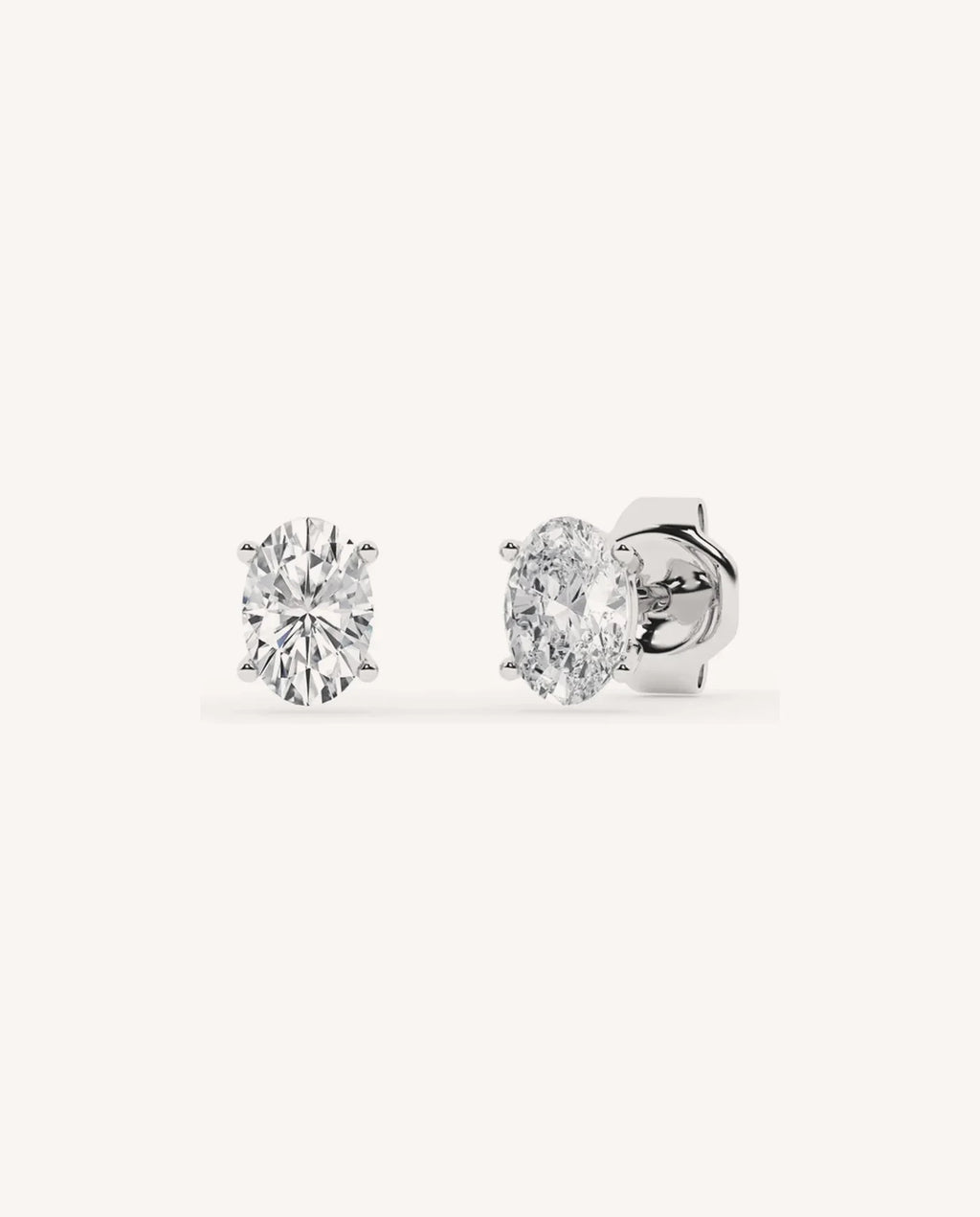 Lab Grown Diamond Oval Stud Earring