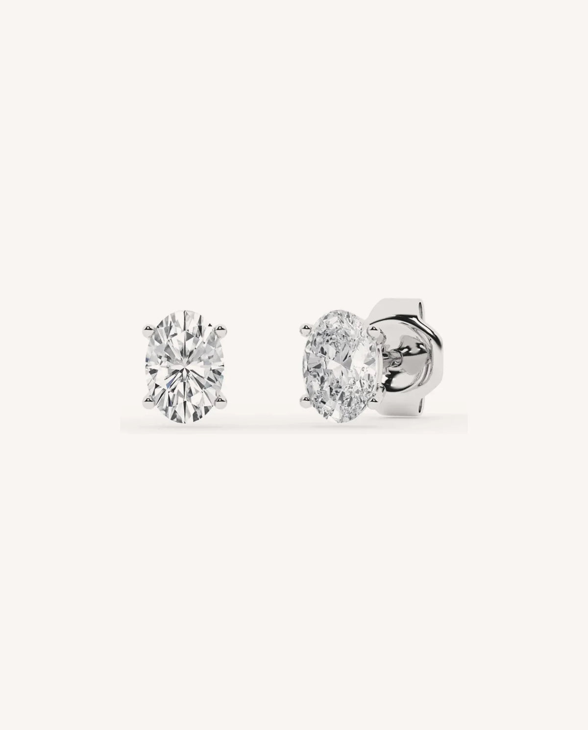 Lab Grown Diamond Oval Stud Earring