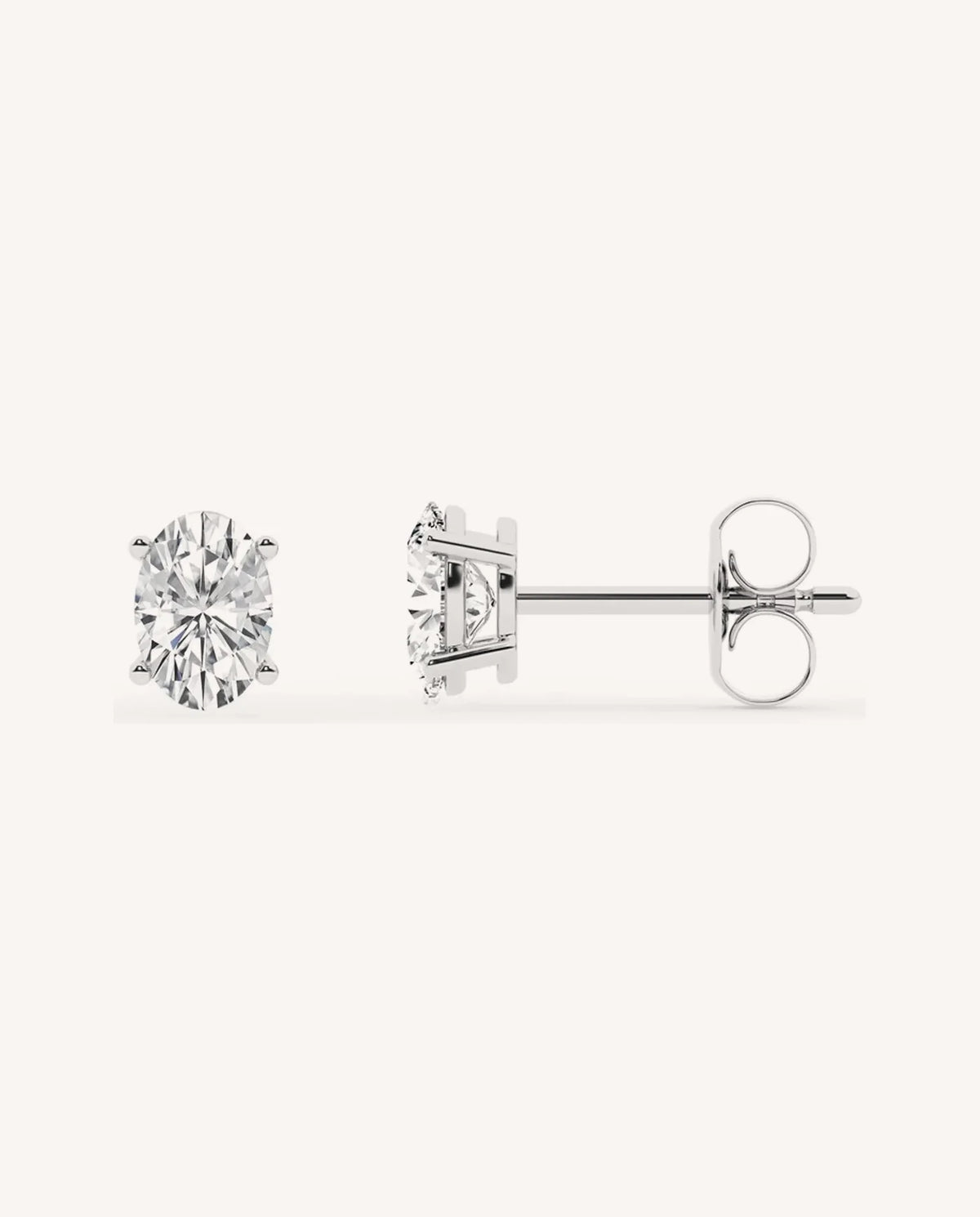 Lab Grown Diamond Oval Stud Earring
